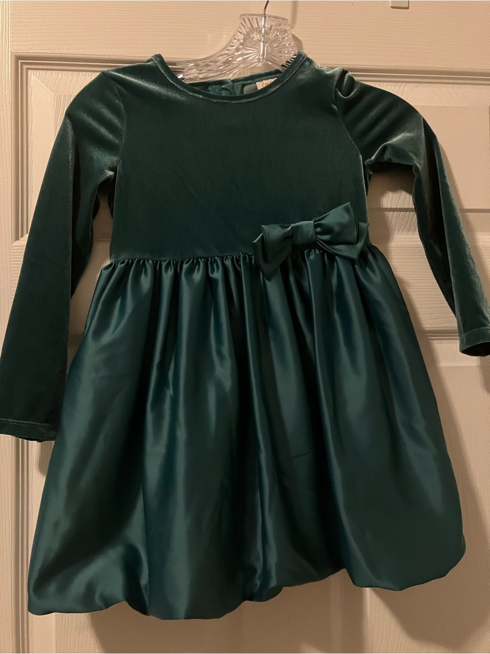 Cat & Jack Teal Satin Skirt with Side Bow